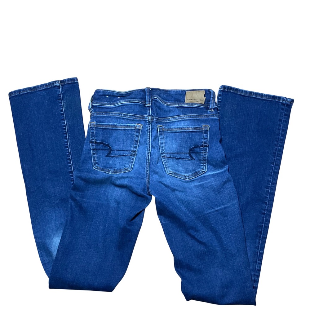 American Eagle Super Stretch Flare Jeans Dark Wash Slim Fit 2 X-Long